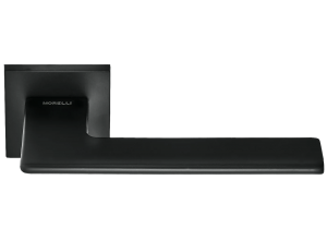 PLATEAU, ручка дверная на квадратной накладке MH-51-S6 BL, цвет - черный