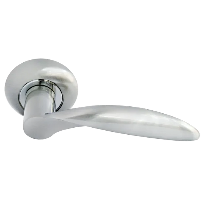 ПОРТАЛ, ручка дверная MH-07 SN, цвет - белый никель