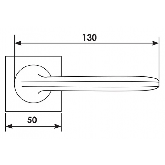 SAND, ручка дверная NC-7-S CSA, цвет - мат. хром