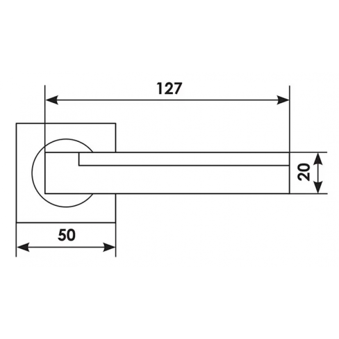 ISLAND S1 NIS, ручка дверная, цвет -  матовый никель