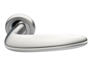 SUNRISE R4 CSA/ROSSO, ручка дверная, цвет -  матовый хром/красный