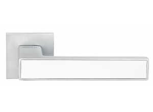 SULLA ручка дверная, на квадратной розетке 6 мм, MH-48-S6 SSC/BL, цвет - суперматовый хром / черный