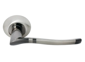 ФОНТАН, ручка дверная MH-04 SN/BN, цвет - бел. никель/черн. никель