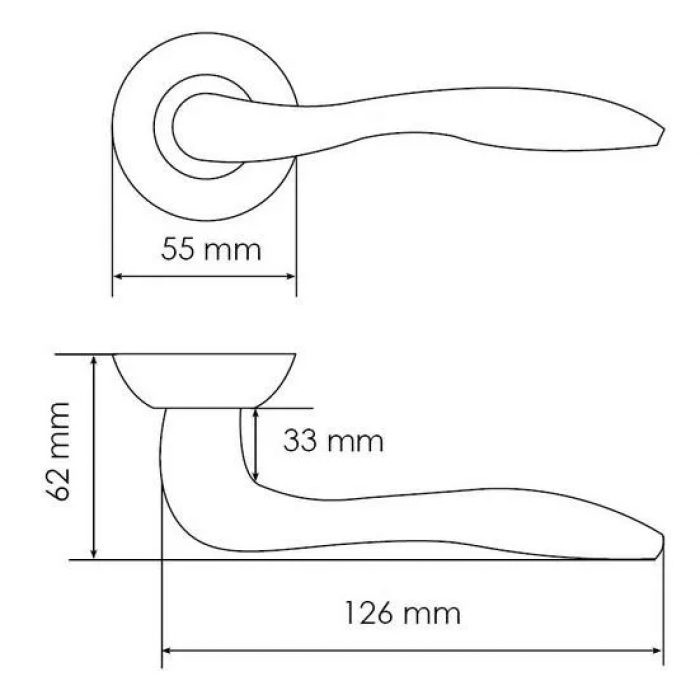ЛЬВИНАЯ ЛАПА, ручка дверная MH-05 AB, цвет - бронза