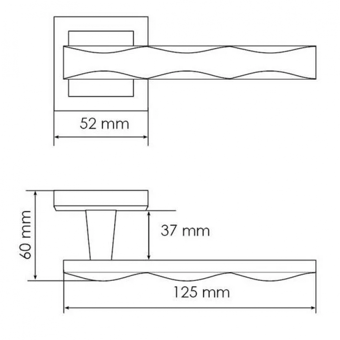 TOWER, ручка дверная MH-20 SC/CP-S, цвет - мат.хром/хром