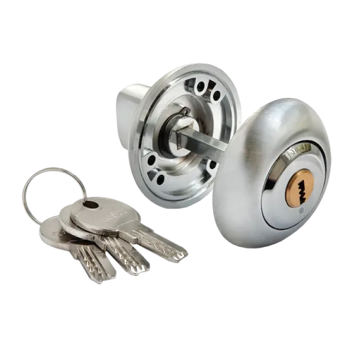 MH-CYL SC/CP, завертка с цилиндром, цвет - матовый хром/хром