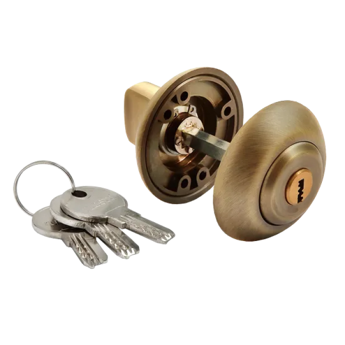 MH-CYL MAB, завертка с цилиндром, цвет - матовая античная бронза