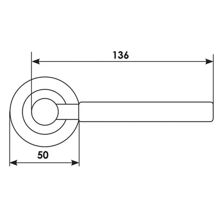 CLOUD, ручка дверная NC-4 CSA, цвет - мат. хром