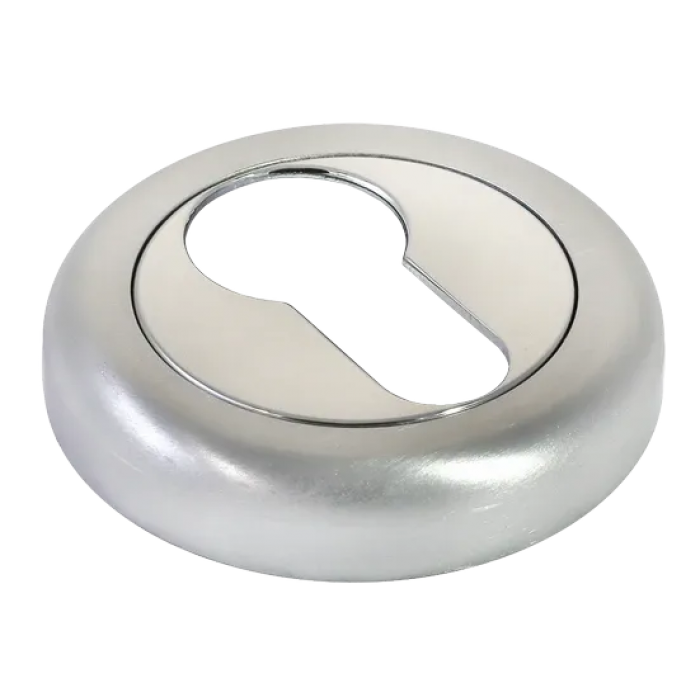 LUX-KH-R4 CSA/CRO, накладка на евроцилиндр, цвет - матовый хром/хром