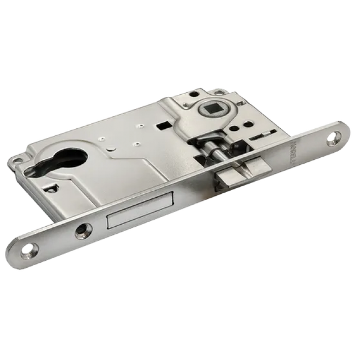 L1885 SN, замок с ригелем под цилиндр, цвет - никель