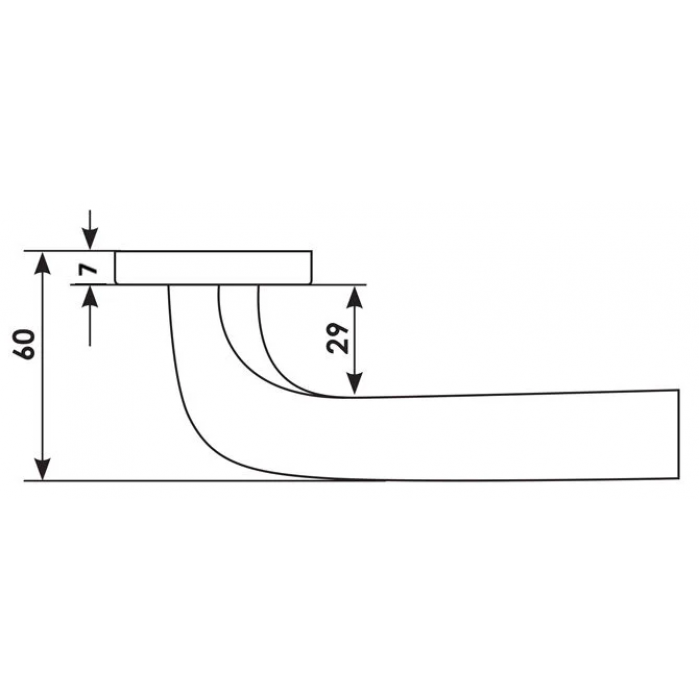 COMETA R5 OSA,  ручка дверная, цвет -  матовое золото