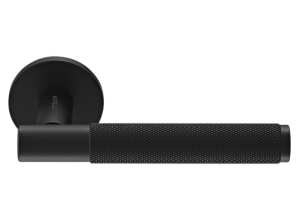 Ручка дверная "AZRIELI" на круглой розетке 6 мм, MH-57-R6T BL, цвет - чёрный