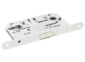 1885P W, защелка бесшумная под цилиндр, цвет - белый