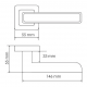 FLEX, ручка дверная на квадратной накладке MH-44 SC/W-S55, цвет - матовый хром/белый