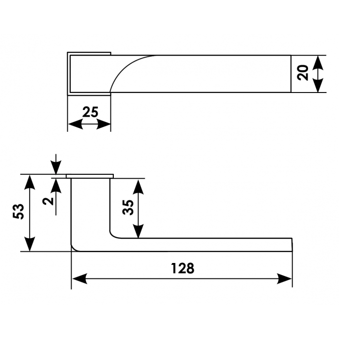FIORD-SM NERO, ручка дверная, цвет - черный