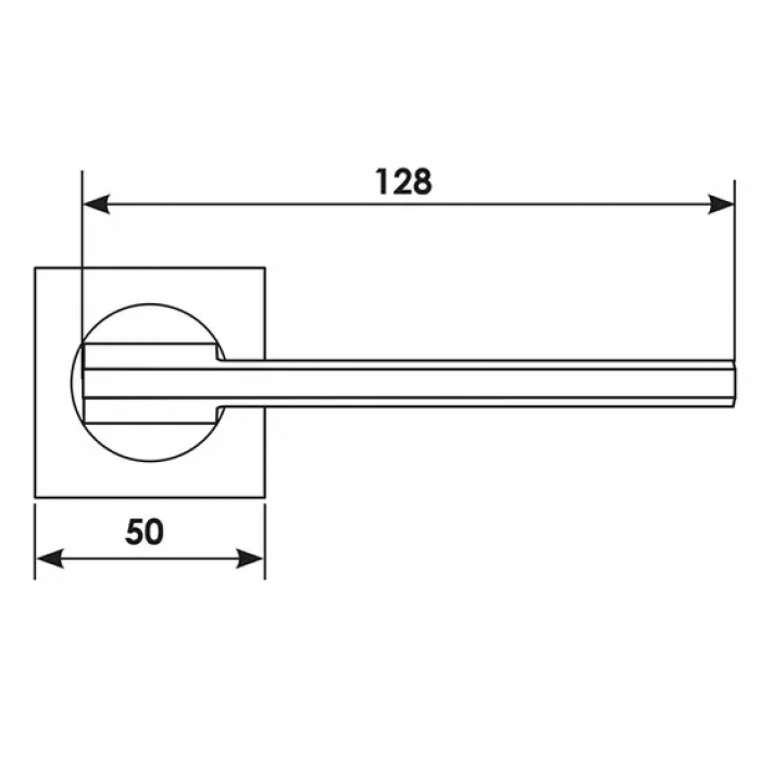 ROCK, ручка дверная NC-8-S CRO, цвет - хром