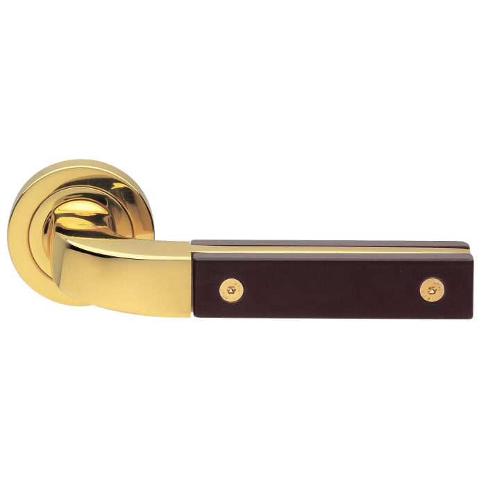 TREE R2 OTL/WENGE, ручка дверная, цвет -  золото/венге