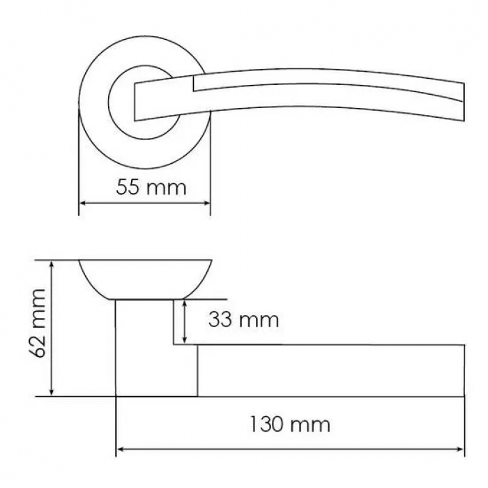 ДРЕВО ЖИЗНИ,  ручка дверная MH-12 SN/CP, цвет - бел.никель/хром