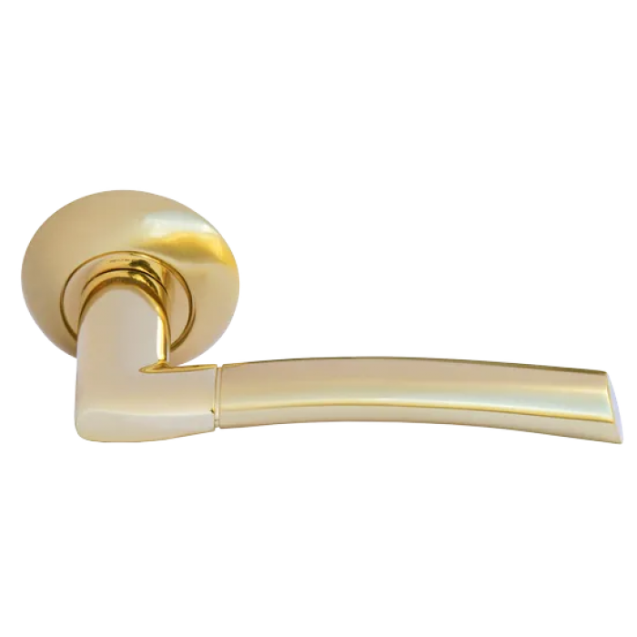 ПИЗА, ручка дверная MH-06 SG/GP, цвет - мат.золото/золото