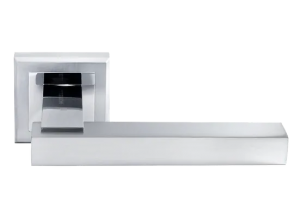 PIQUADRO, ручка дверная MH-37 SC/CP-S, на квадратной накладке, цвет - мат.хром/хром