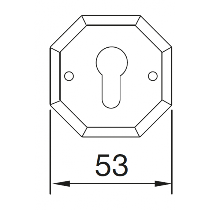 LUX-KH-Y CSA, накладка на евроцилиндр, цвет -  матовый хром