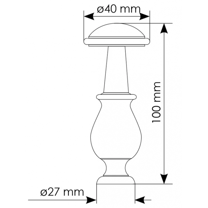 DS8 IB,  дверной ограничитель, цвет -  итальянская бронза