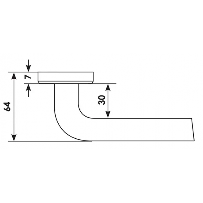 SPUTNIK S5 BIA, ручка дверная, цвет -  белый