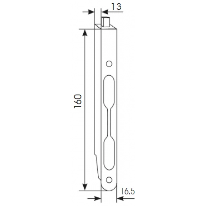 OL160 AB, шпингалет, цвет - античная бронза