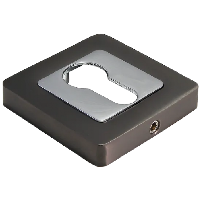MH-KH-S55 GR/PC, накладка на ключевой цилиндр, цвет - графит/хром