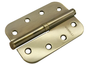 MSD-C 100X70X2.5 AB R, петля стальная скругленная правая без коронки, цвет - бронза