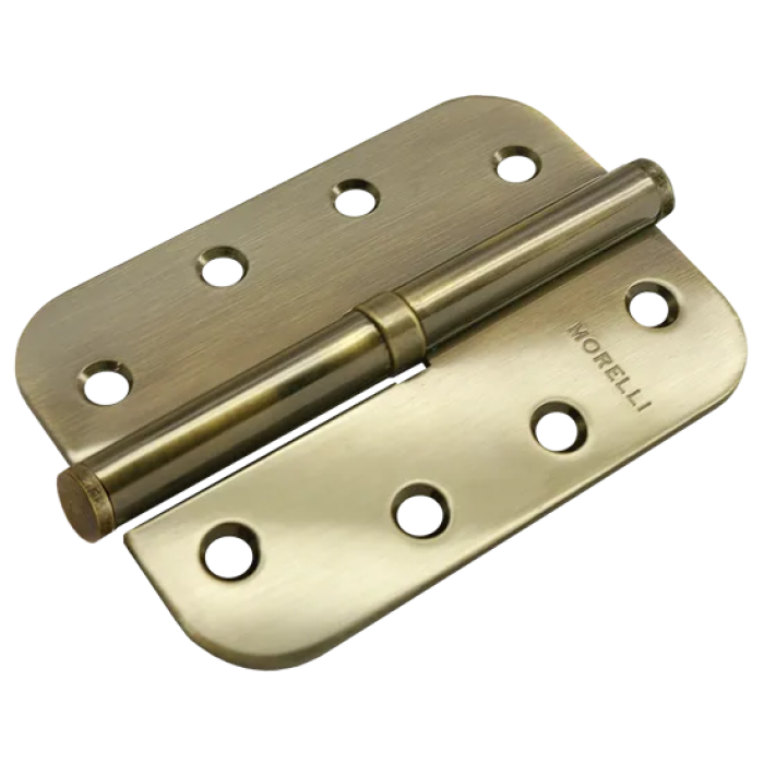 MSD-C 100X70X2.5 AB R, петля стальная скругленная правая без коронки, цвет - бронза