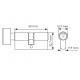 60CK BL, ключевой цилиндр с заверткой (60мм), цвет - черный