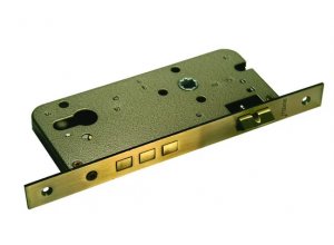 L03 AB, замок под цилиндр с тремя ригелями, цвет - античная бронза