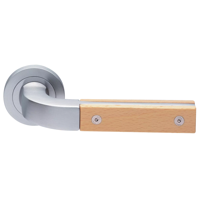 TREE R2 CSA/FAGGIO, ручка дверная, цвет -  матовый хром/бук