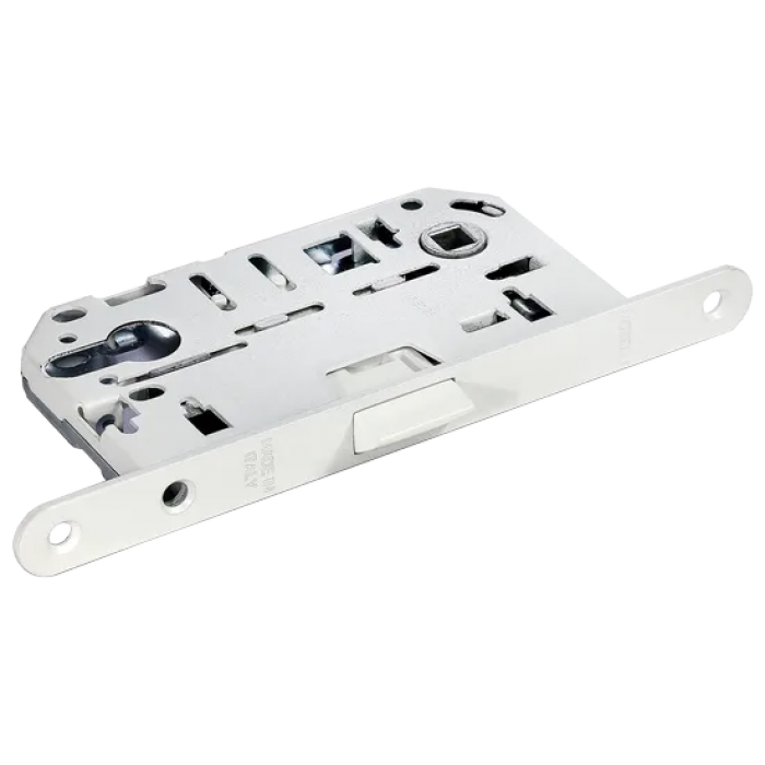 IP L W, защелка бесшумная под цилиндр, цвет - белый