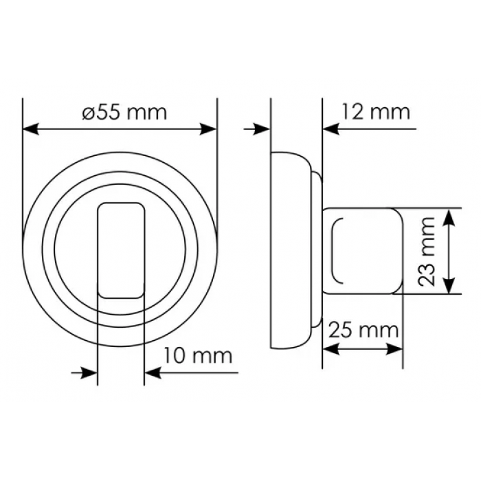 MH-WC-CLASSIC PC, завертка сантехническая, цвет- хром