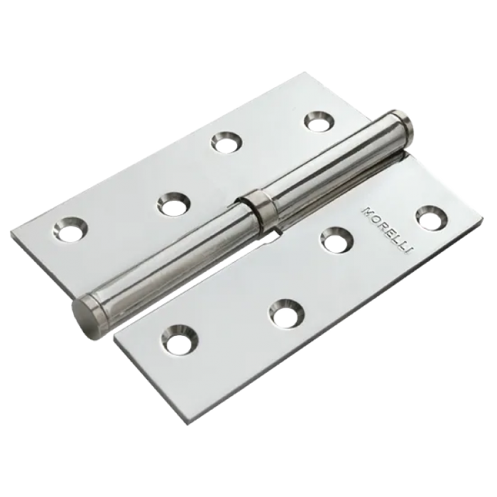 MSD 100X70X2.5 SN R, петля стальная правая, цвет - бел.никель