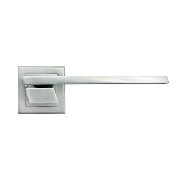GVI, ручка дверная MH-29 SC/CP-S, на квадратной накладке, цвет - мат.хром/хром