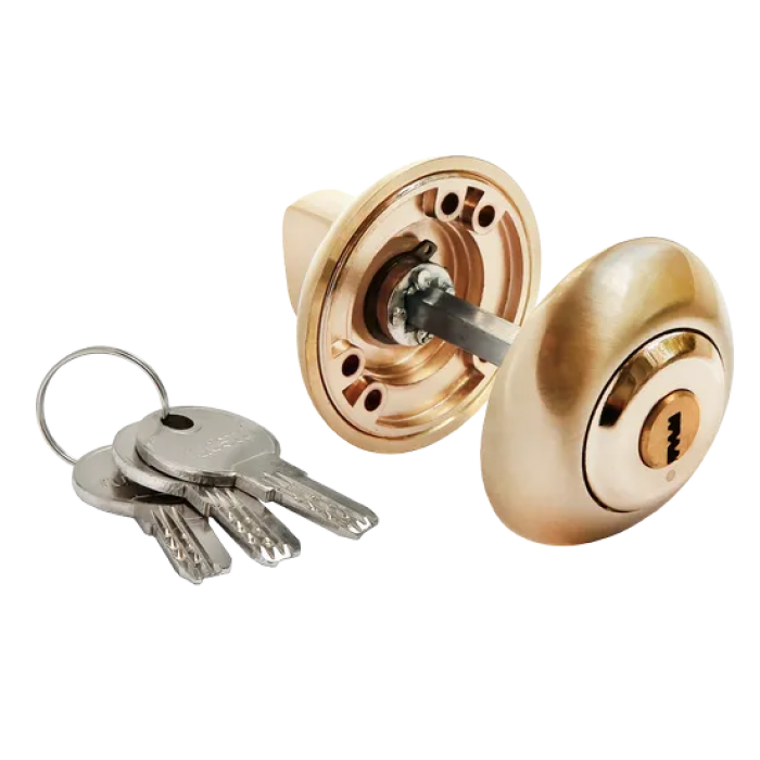 MH-CYL SG, завертка с цилиндром, цвет - матовое золото