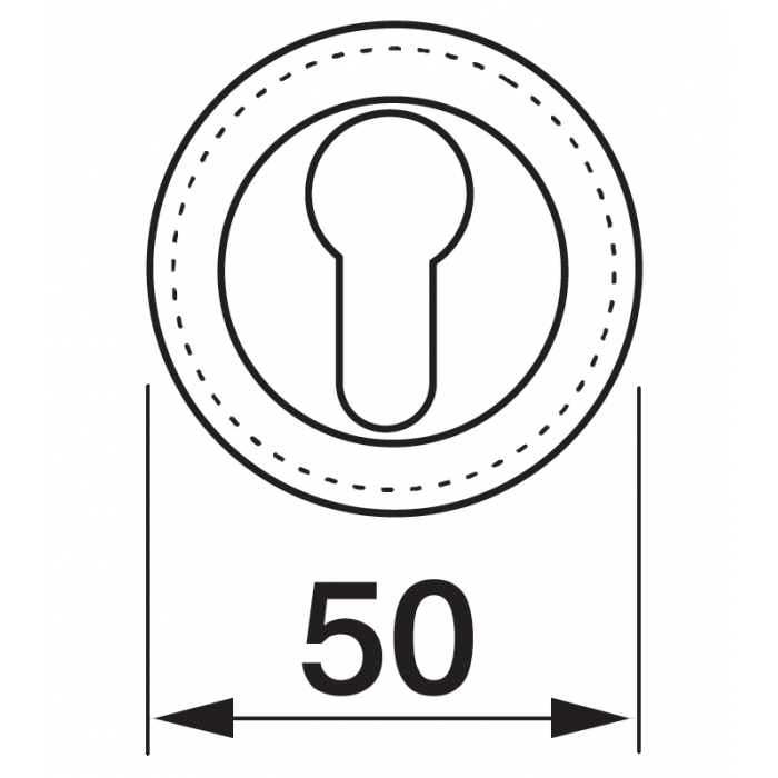 LUX-KH-R4 NIN, накладка на евроцилиндр, цвет -  черный никель