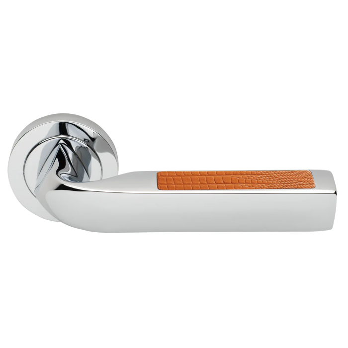 MATRIX-2 R2 CRO/RETTILE, ручка дверная, цвет -  хром/принт ящерицы