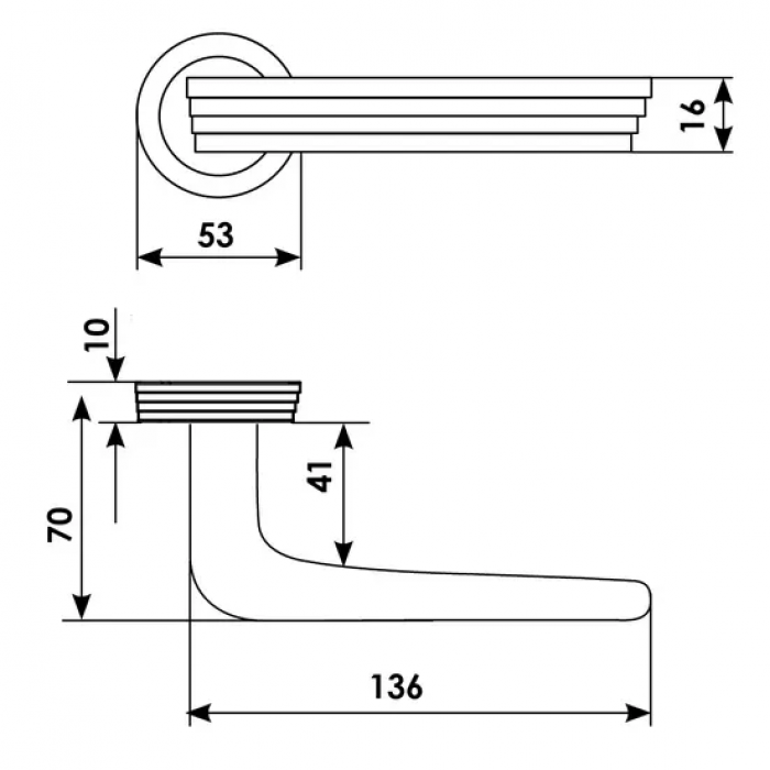 ALLURE WD CRO, ручка дверная, цвет -  хром