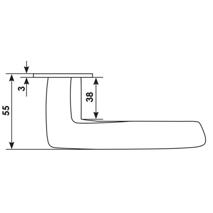 WIND, ручка дверная NC-9 CSA, цвет - мат. хром