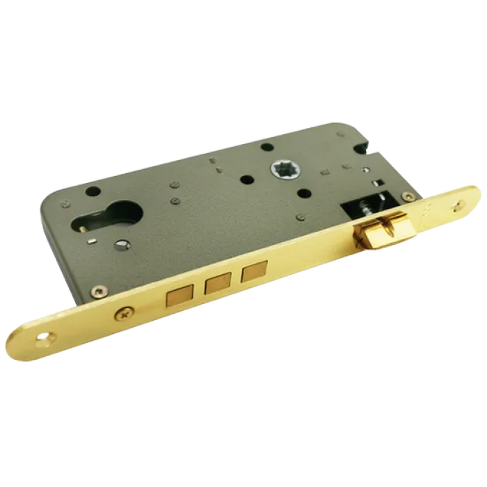 OL03 PG, замок под цилиндр с тремя ригелями, цвет - золото