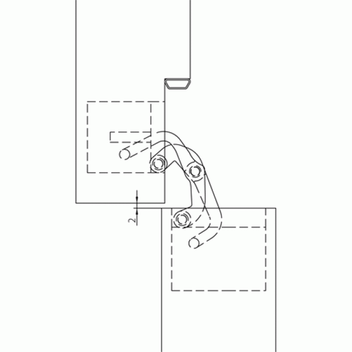HH-5 PG, скрытая петля, цвет - золото