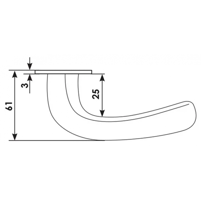 SAND, ручка дверная NC-7 OTL, цвет - золото