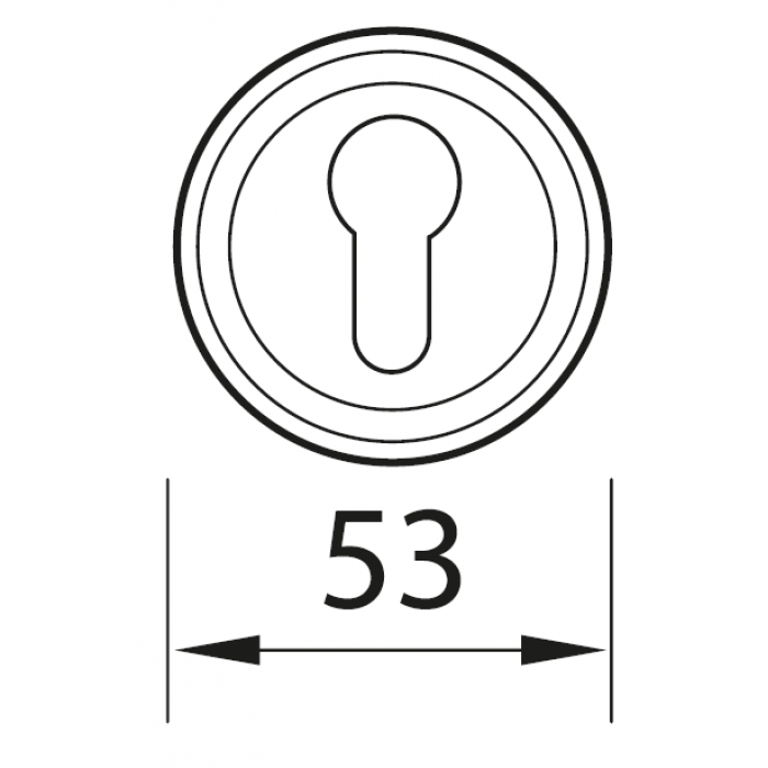 LUX-KH-WD CSA, накладка на евроцилиндр, цвет -  матовый хром