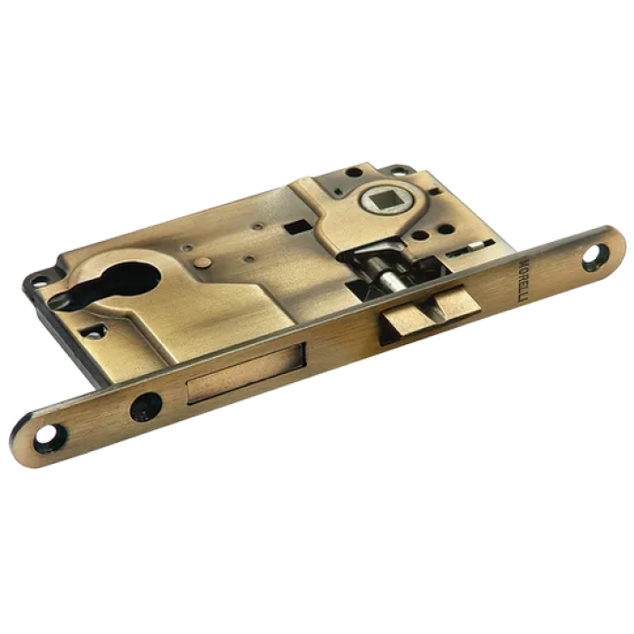 L1885 AB, замок с ригелем под цилиндр, цвет - бронза