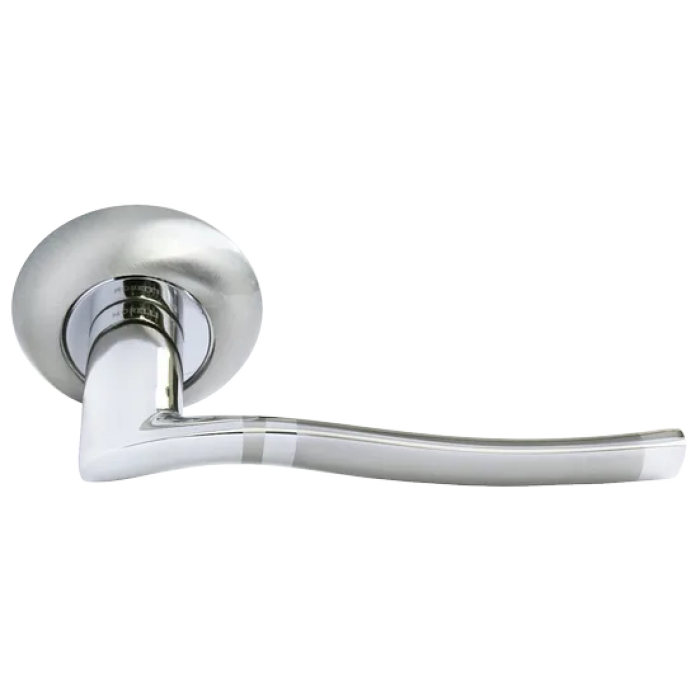 ФОНТАН, ручка дверная MH-04 SN/CP, цвет - бел. никель/хром