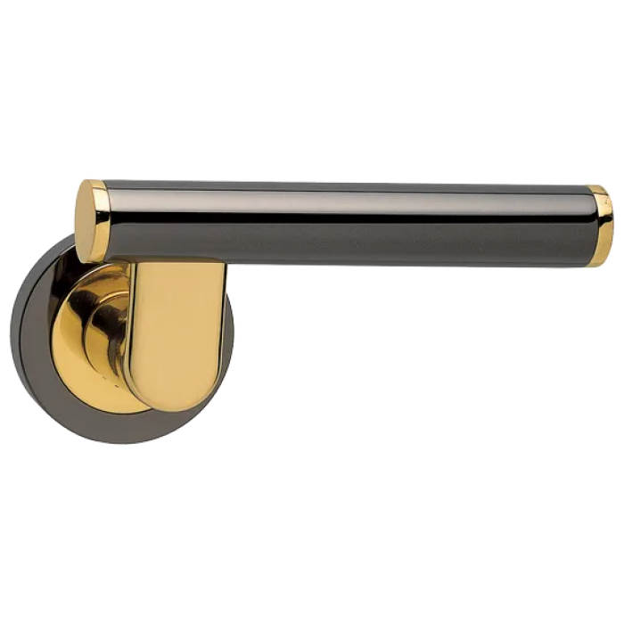 TELESCOPE R2 NNO, ручка дверная, цвет - черный хром/золото